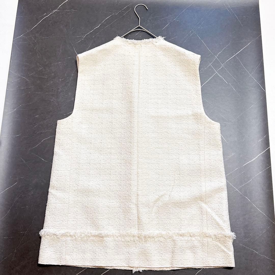 IENA イエナ　＆NAVY ドビーツイードジレ　24SS ロングジレ　白