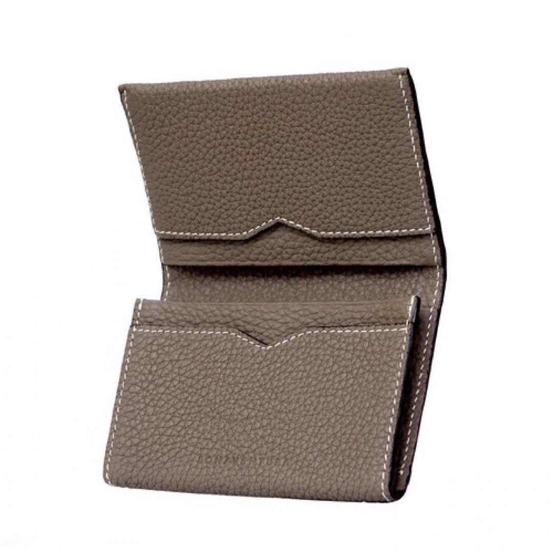 美品 ボナベンチュラ ビジネスカードケース シュリンクレザー 名刺入れ ケース