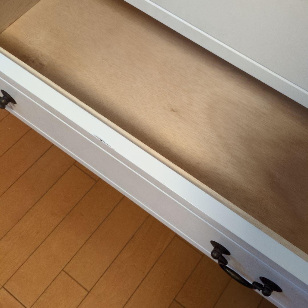 ホワイト木製チェスト 5段 ②