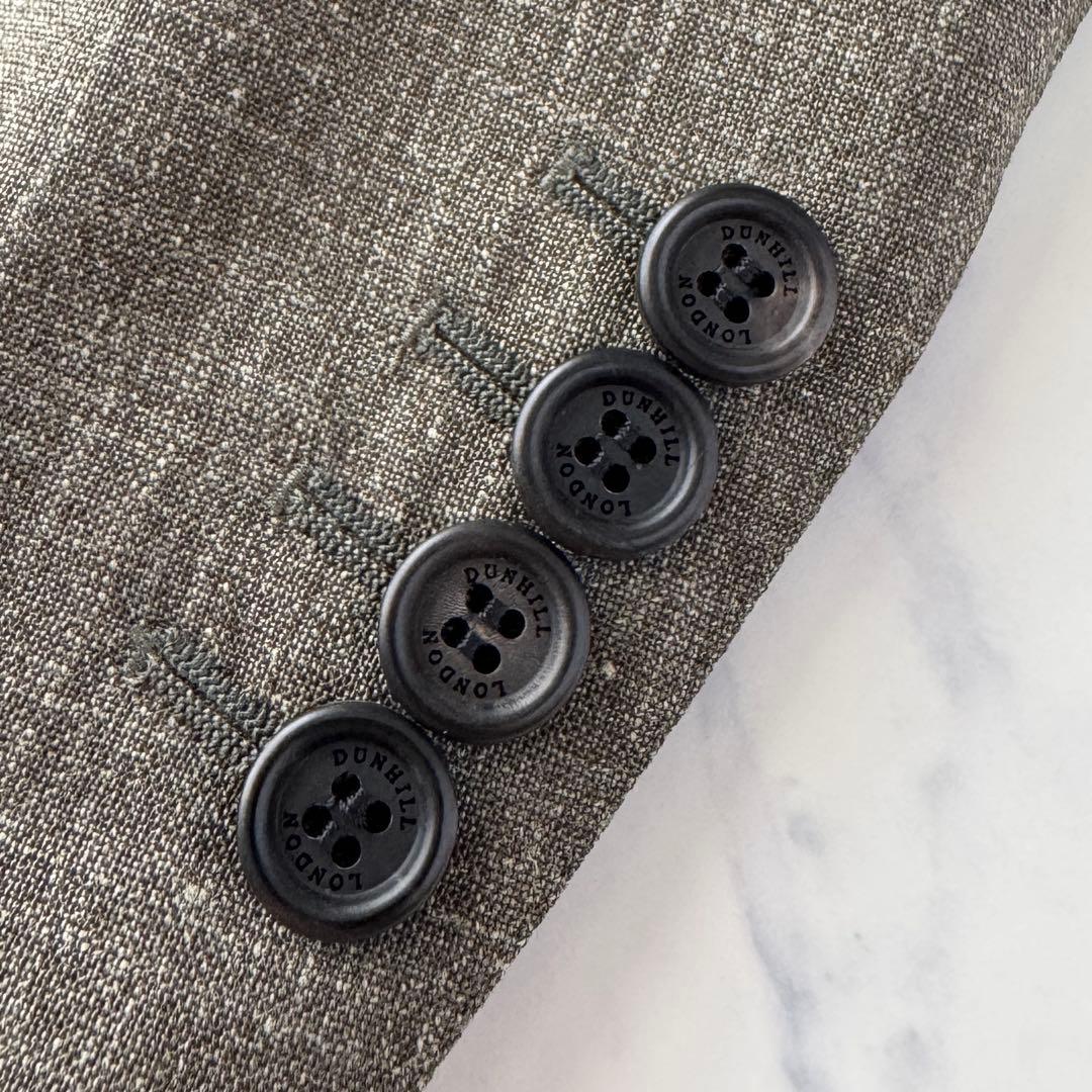 dunhill ダンヒル リネン 混 ジャケット セットアップ スーツ L〜XL