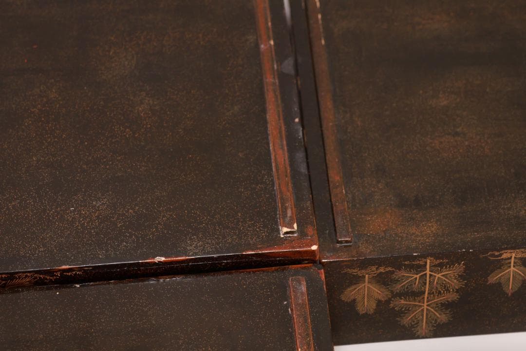 Saku BJ070 時代輪島塗　明治期　流水金蒔絵　本硬地　五段重　重箱