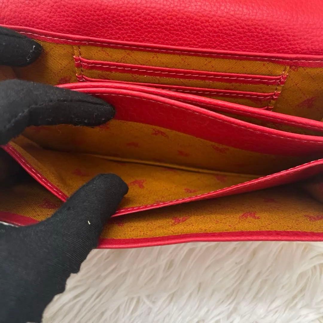 Vivienne Westwood 赤 パンチングレザー 本革 長財布