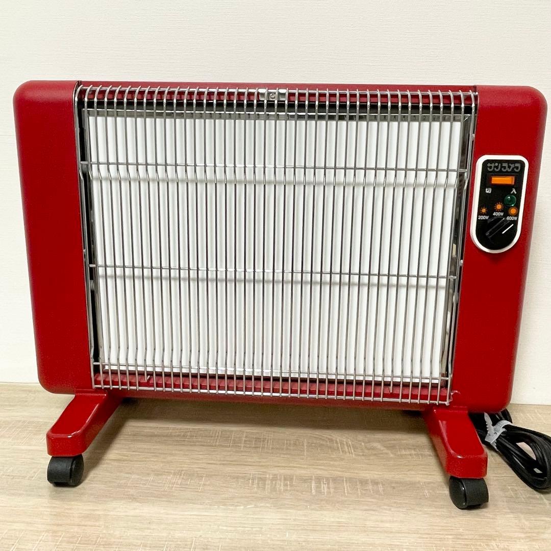 ★美品★ サンラメラ 遠赤外線 パネルヒーター 600W型 （062） レッド