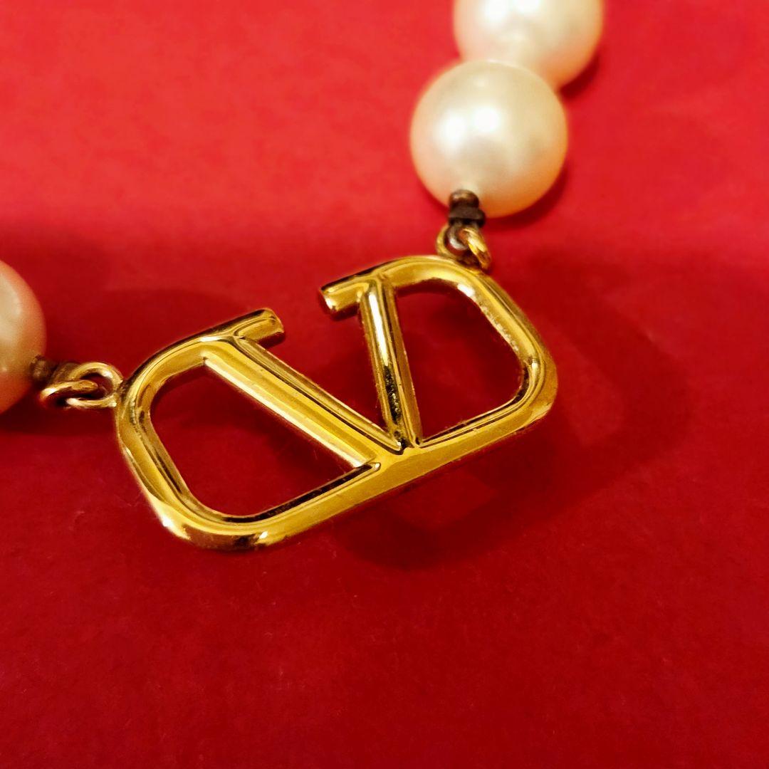 【最終価格】正規品 ヴァレンティノ パールネックレス Vロゴ VALENTINO