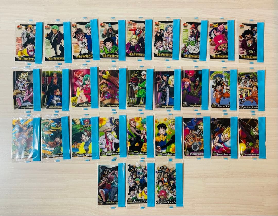 未開封フルコンプ　ジャンプ40周年記念ドラゴンボールワンピース　コラボ　カード