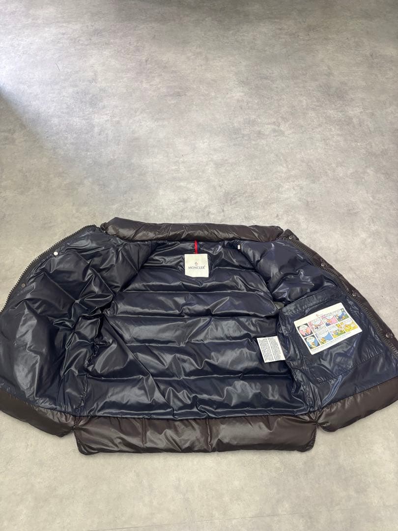 【美品】モンクレール ダウンベスト 正規品 茶系 ブラウン Sサイズ
