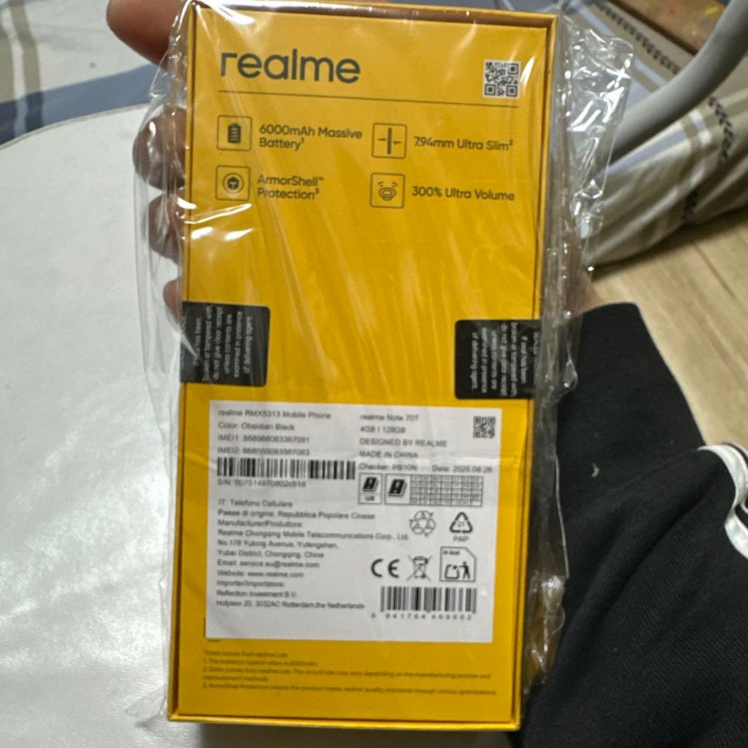 realme Note 70T 4G+128GB 黒