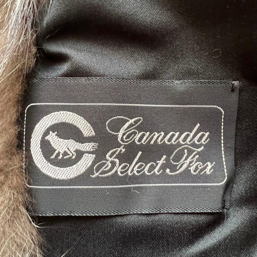 着丈80cm 肉厚◎ シルバーフォックス リアルファーコート 本毛皮 L相当