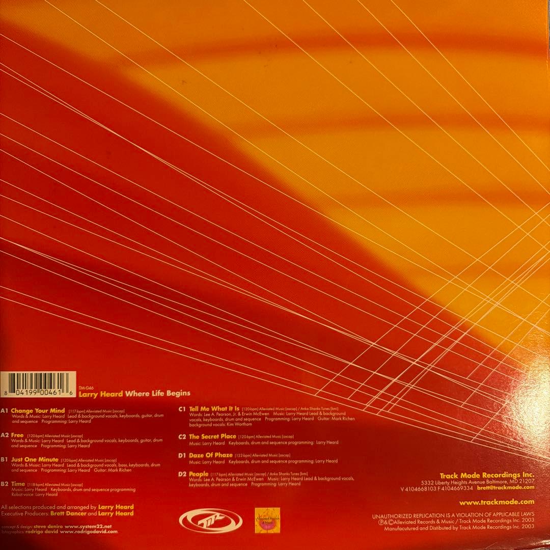 洋楽 Larry Heard / Where Life Begins (2LP )