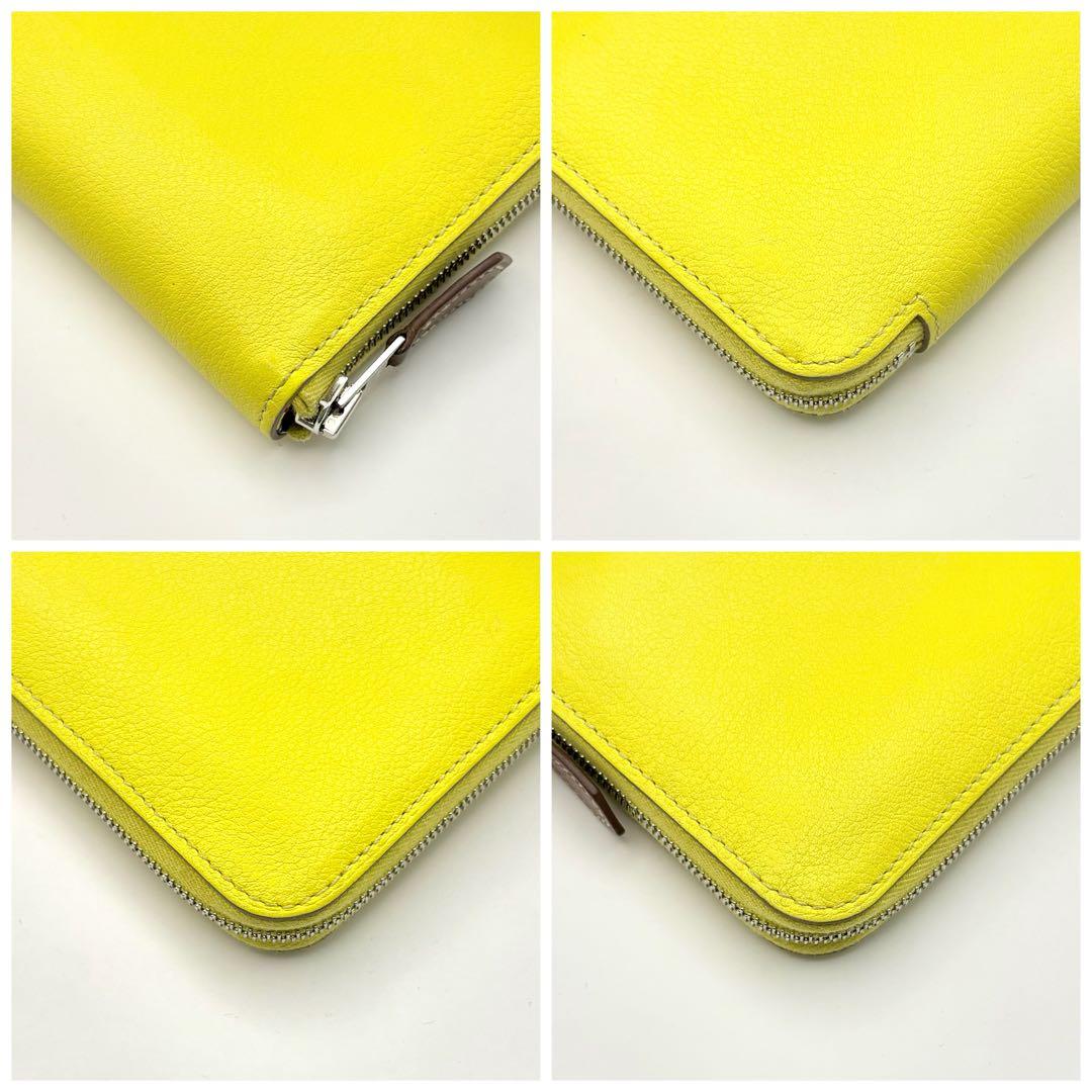 新品並み✨エルメス　アザップ　シルクイン　コンパクト　イエロー　W刻印　2024