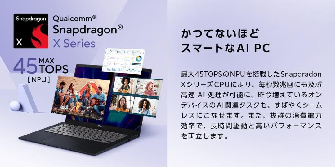 未開封　Snapdragon X　オフィス付　ASUS Vivobook 14