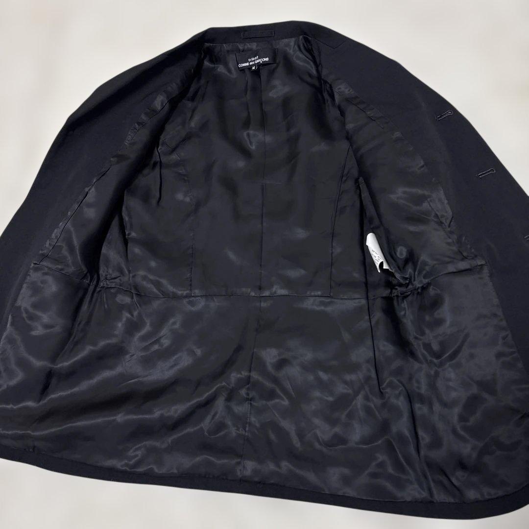 片桐トリココムデギャルソン　テーラードM 黒　ウール　3ボタン