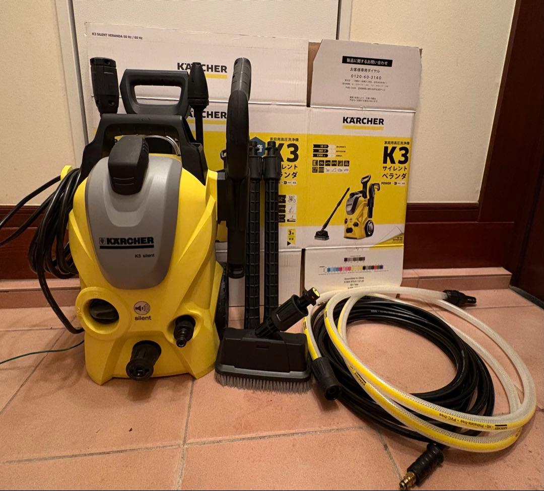 【美品】ケルヒャー 高圧洗浄機 K3 サイレントベランダ 別売り水道ホース付き