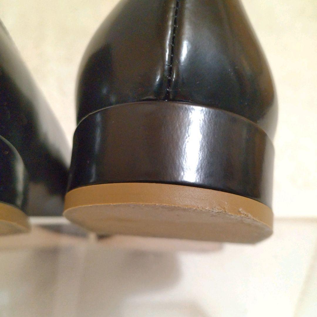 極美品 ファビオルスコーニ 本革 24.5 ビットローファー ローヒール 黒