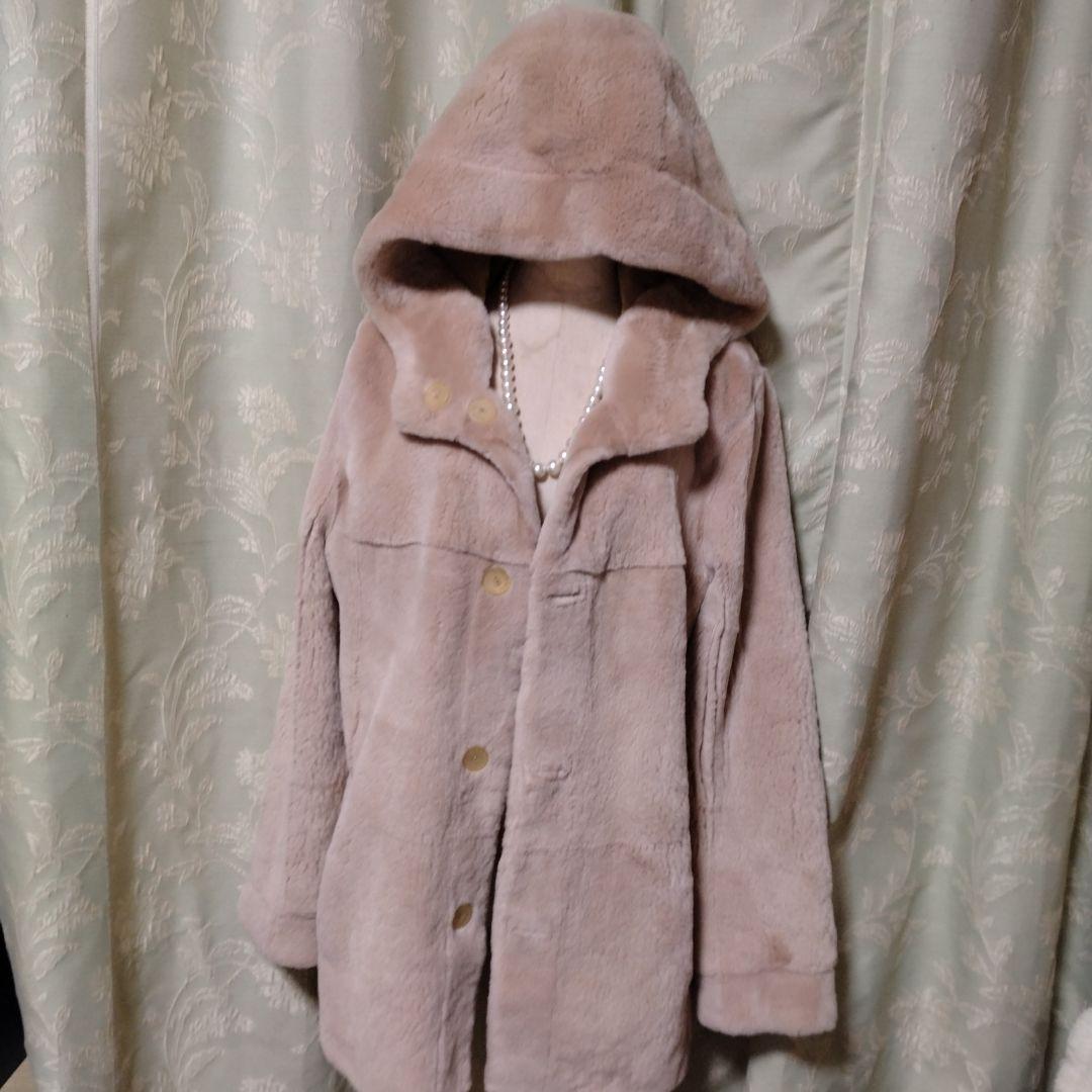 新同使用感無✩レッキス✩フード有✩リバーシブル✩ファーコート✩VITONACCI