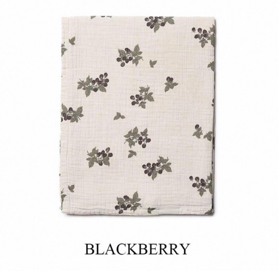 garbo&friends おくるみ ハンドタオルセットブラックベリー