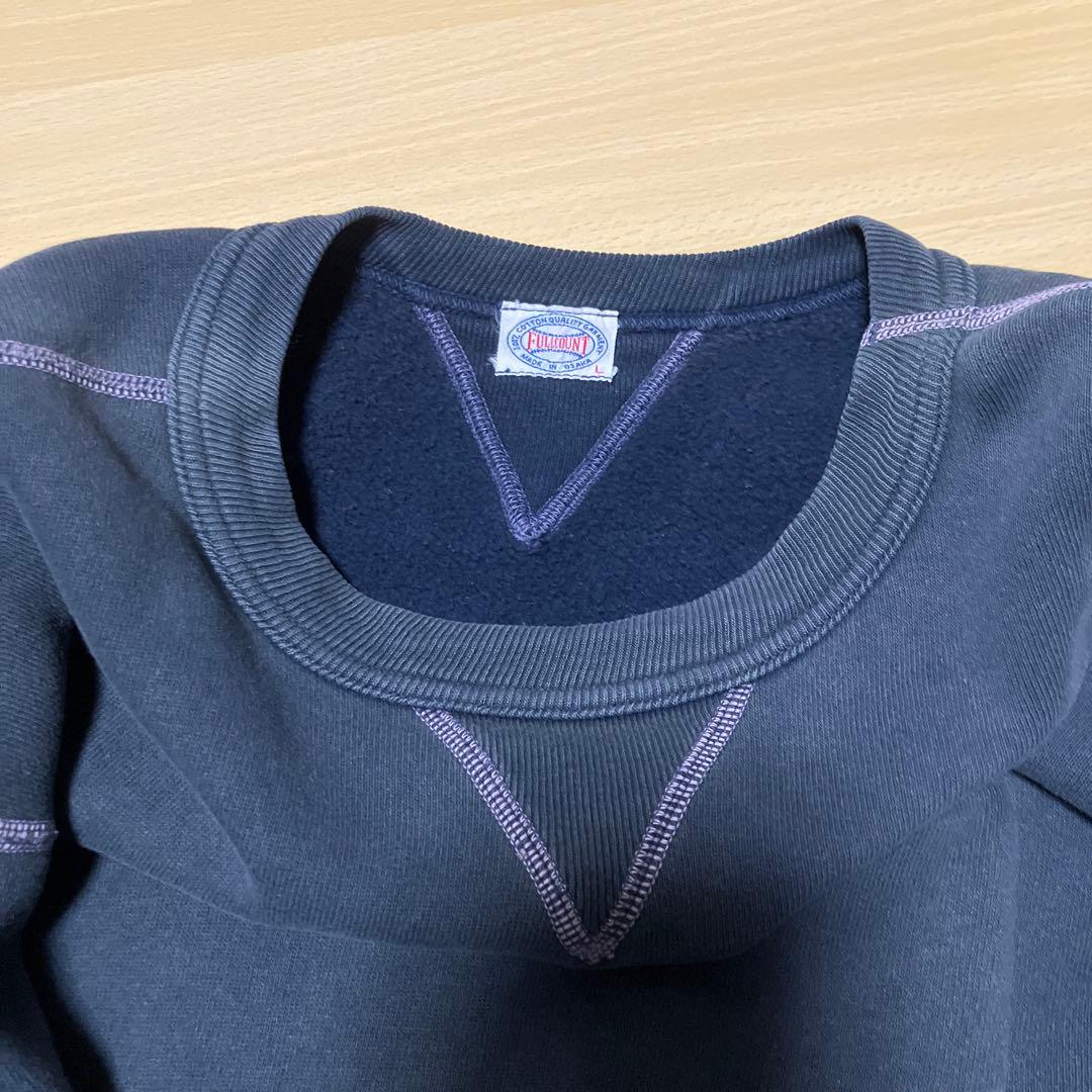 入手難！FULL COUNT はめ込み両V スウェット 肉厚 L