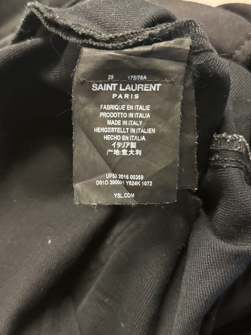 エディ期Saint Laurent 16ssコーティングスキニーデニム