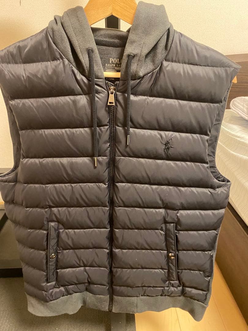 Polo Ralph Lauren フード付きダウンベスト グレー