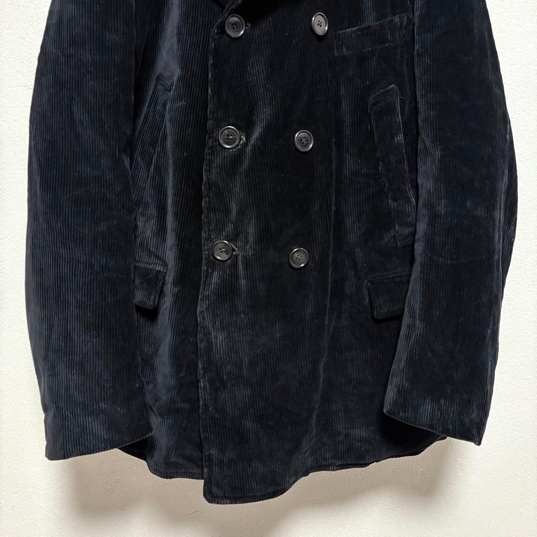 美品 希少 フランス製 ビンテージ 太畝コーデュロイ ダブルジャケット