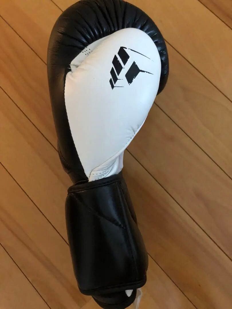 本革レザーパンチタウンBXRボクシングキックムエタイグローブ（黒/白）10オンス