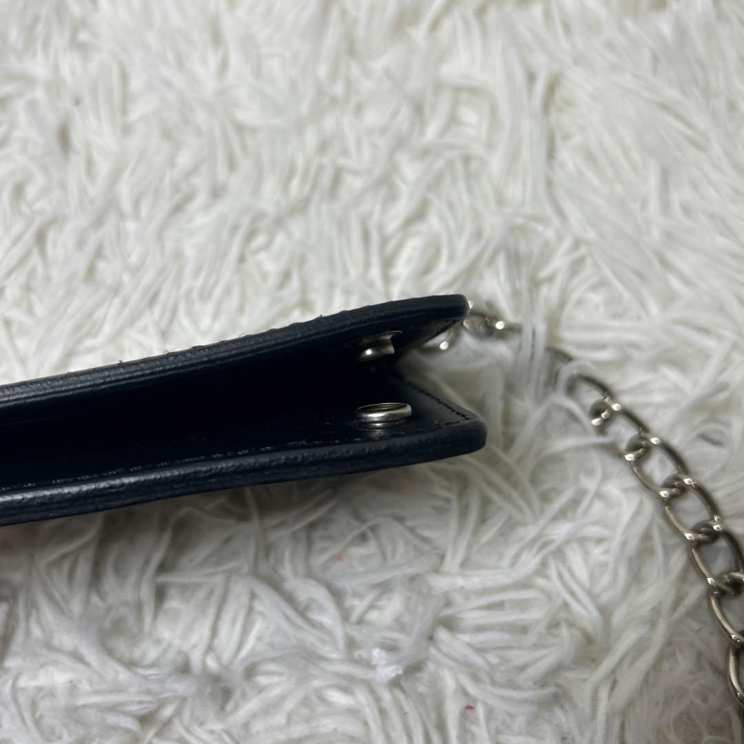 【美品】ハーレーダビットソン　長財布　チェーンウォレット　レザー　ブラック