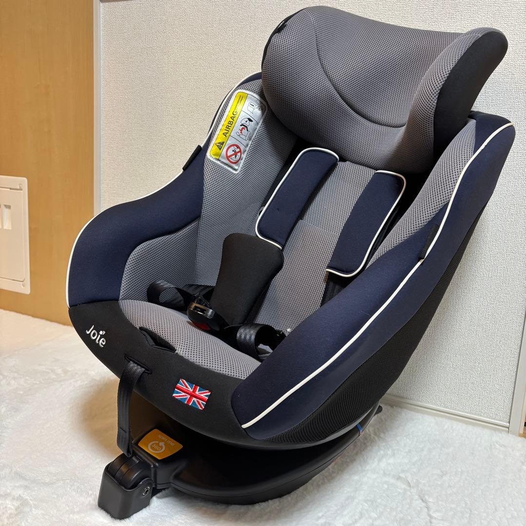 【極美品】Joie回転式 isofixチャイルドシート グレーxネイビー 送料込