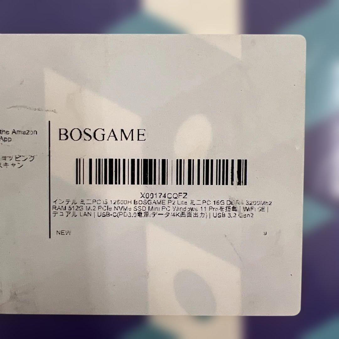 510690インテル ミニPC i5 12600H BOSGAME P2Lite