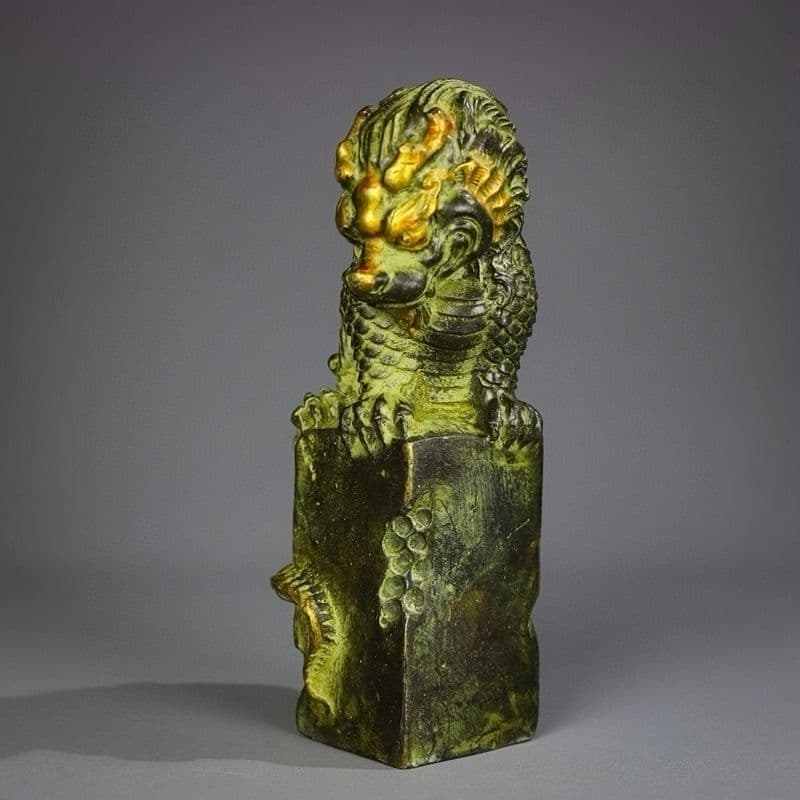 銅制 鎮水獣麒麟 鎮宅 辟邪 開運 風水 招財 卓上 装飾品 置物 工芸品