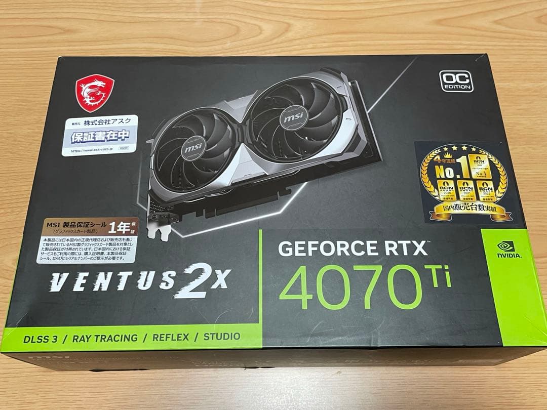 グラフィックボード・グラボ・ビデオカード MSI GeForce RTX 4070 TI VENTUS 2X