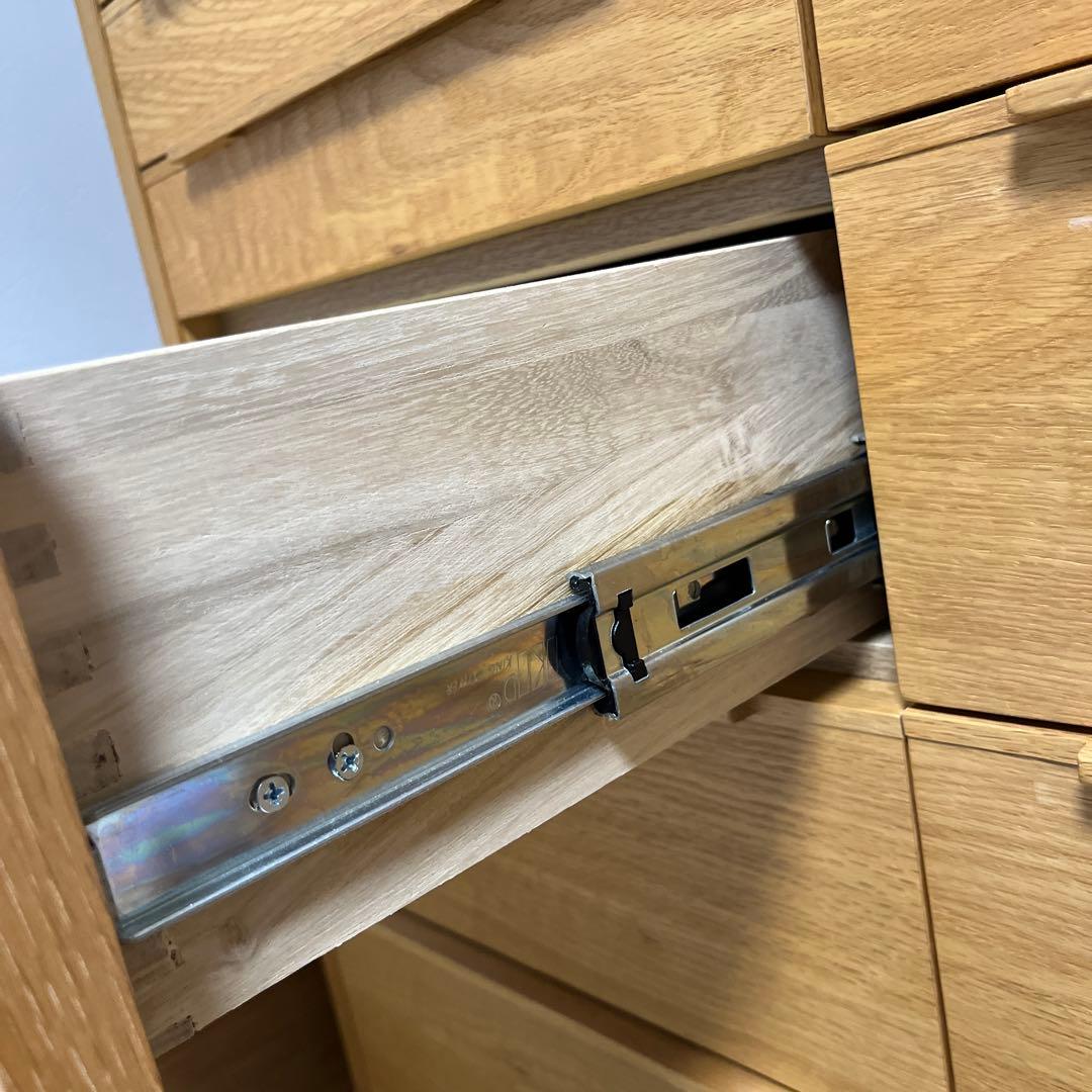 天然木オーク材 チェスト 収納家具