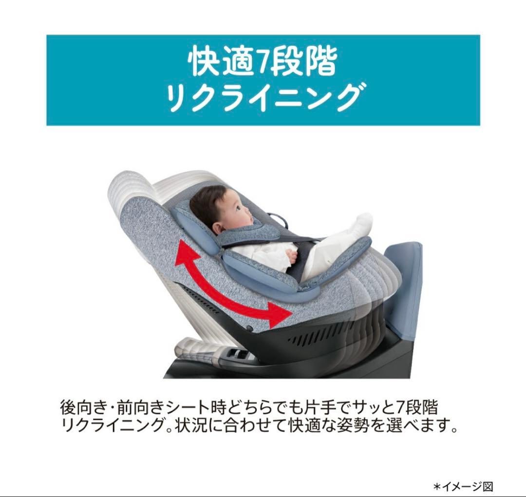 Aprica チャイルドシート　クルリラ　プラス　ライト　水色