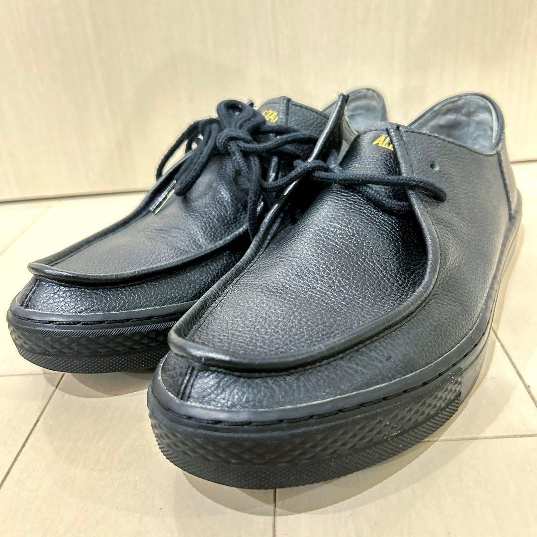 コンバース レザー モカシンシューズ ブラック 27cm