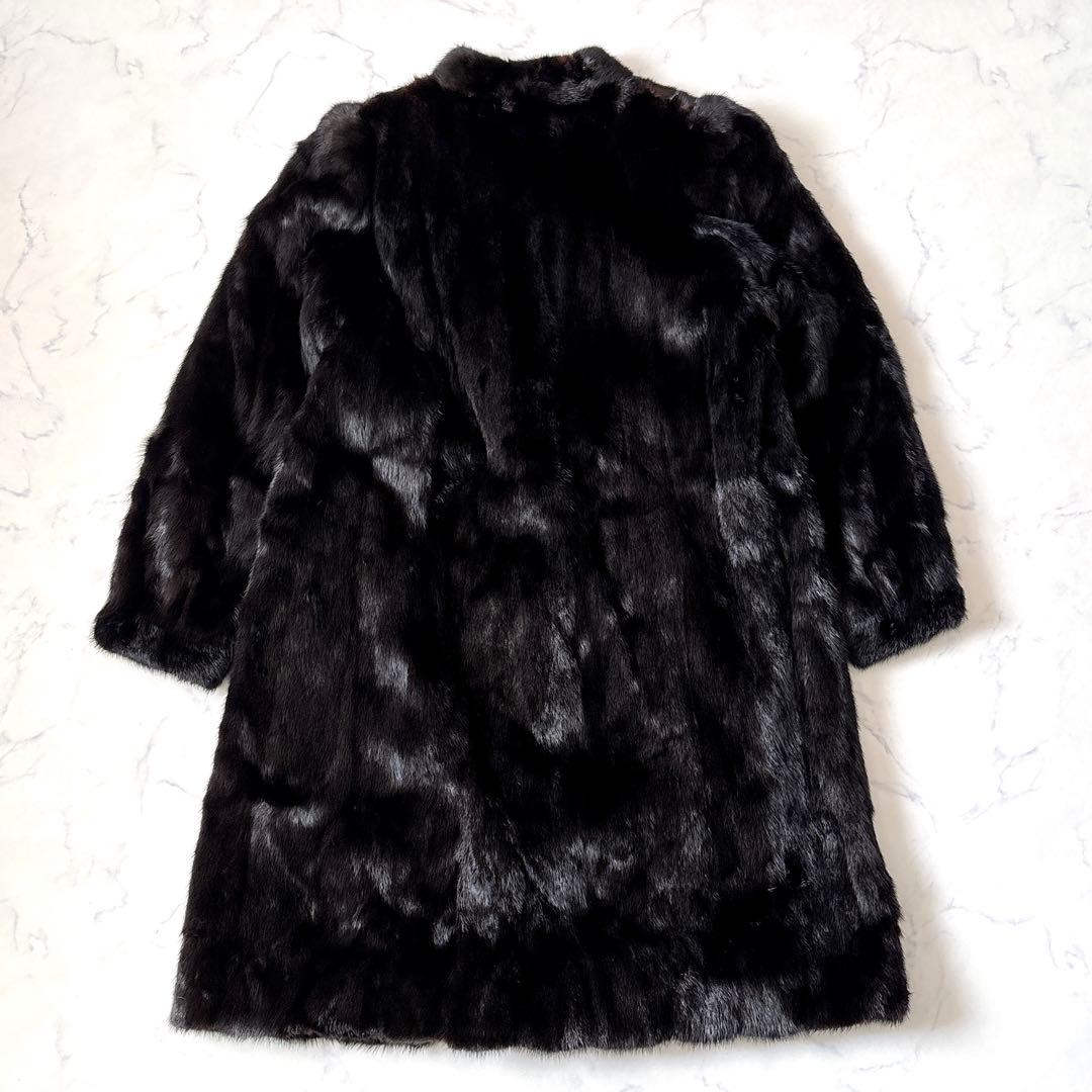 【MOONBAT】大きめサイズ　ロング丈リアルファーミンクコートFURFLASH