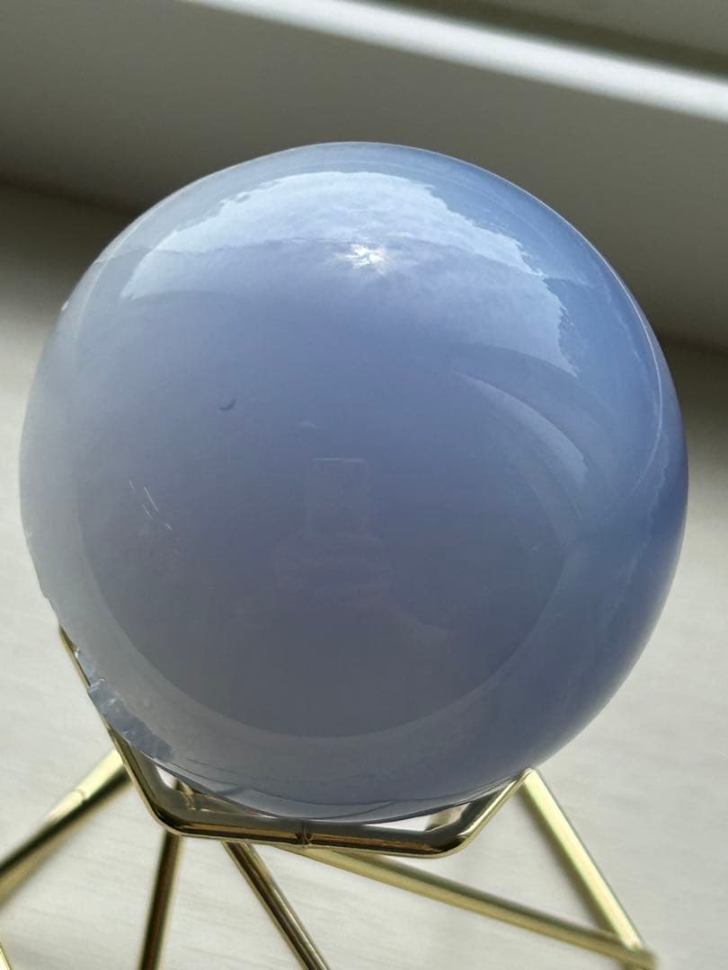 店舗移転10%off SALE ブルーレースアゲートスフィア笑口　天然石