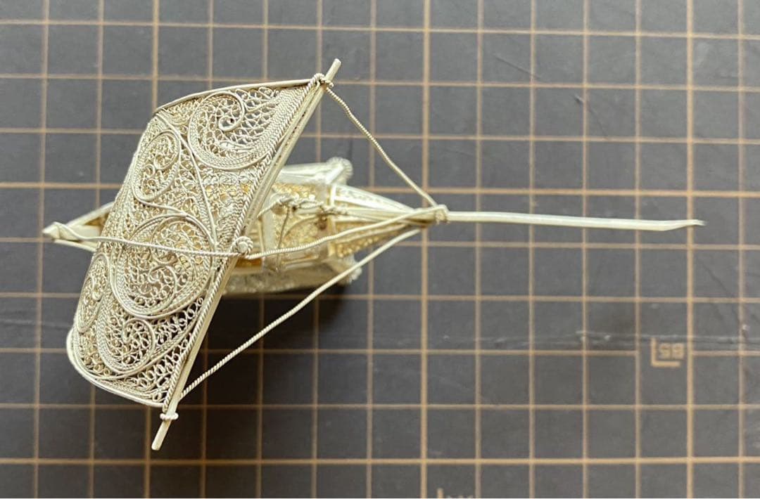 銀製　 超緻密な銀細工のポルトガル船　ビンテージ