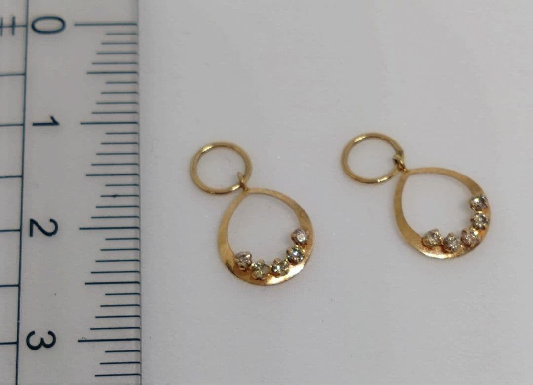 K18YG ブラウンダイヤモンド チャーム 約0.10ct　GSTV