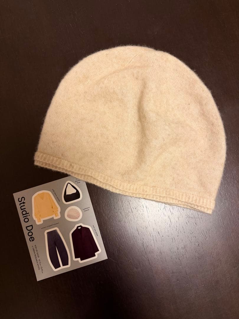 Studio Doe ニット帽　ホワイト