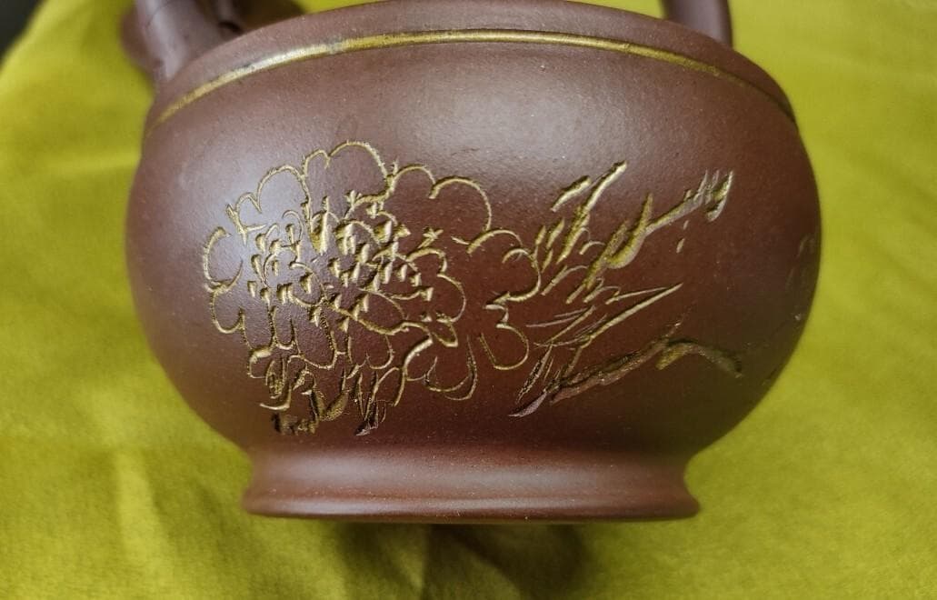 【中国古美術】 紫砂茶壷 急須 茶道具 茶器 湯沸 虎洪 伝統工芸 茶器