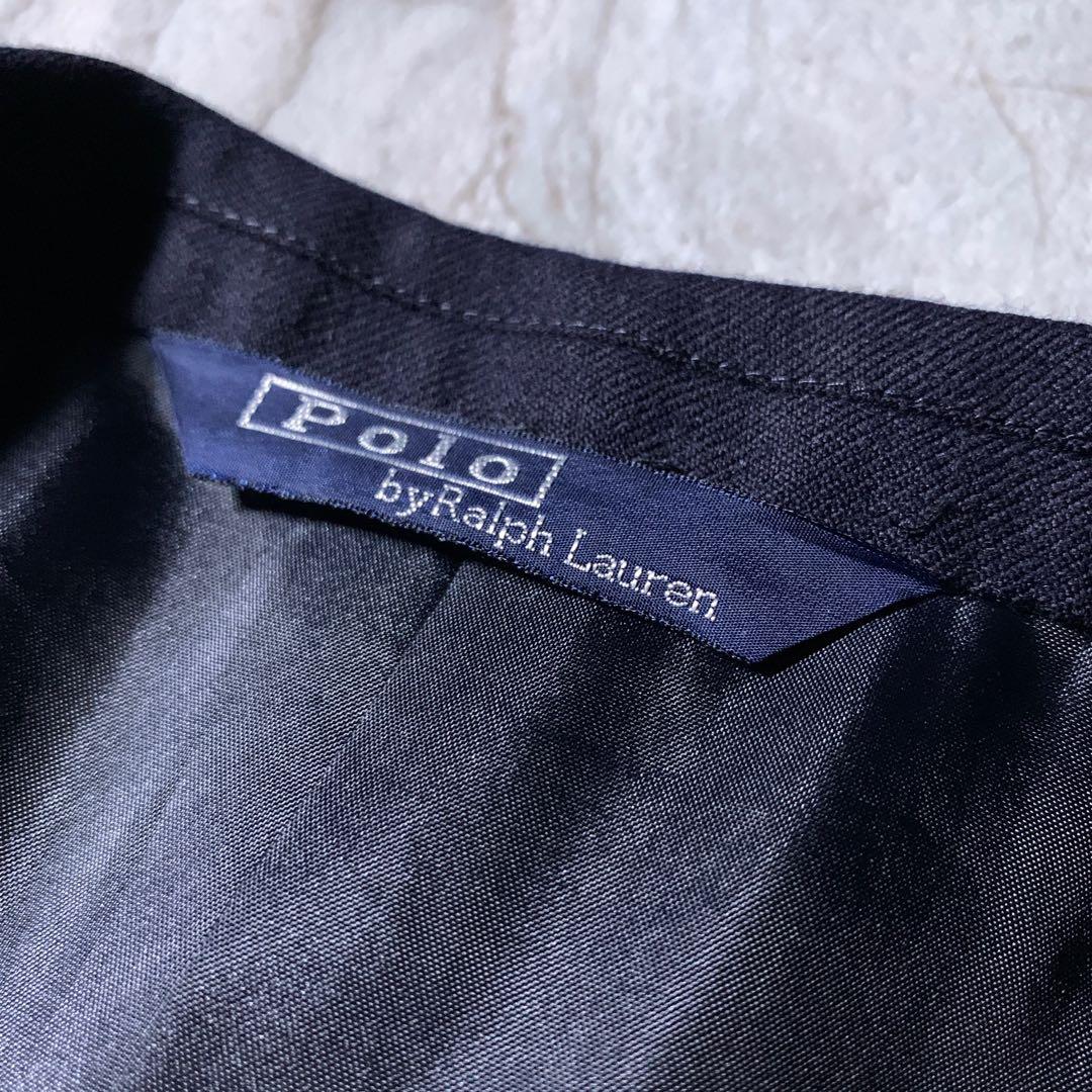 美品 ポロラルフローレン 紺ブレ シングル ブレザー 金ボタン 160