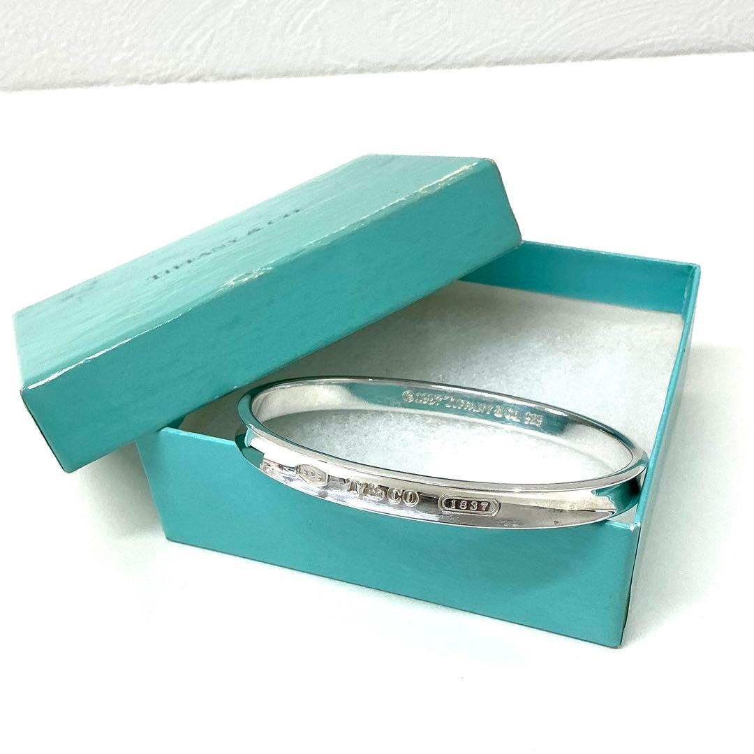 【極美品】内径約19cmティファニー バングルナロー 1837 SV925