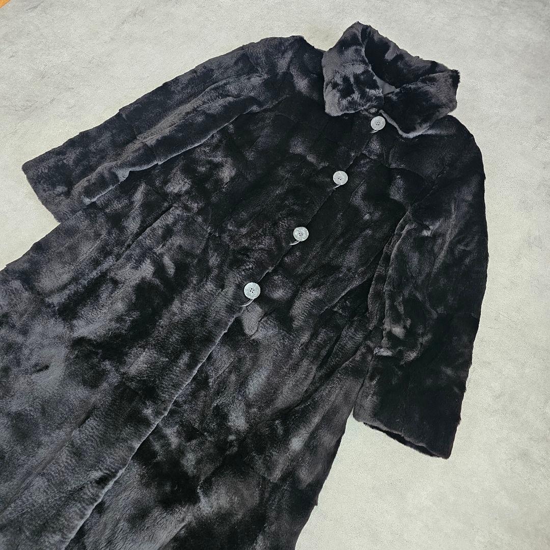 ロングファーコート 毛皮 シルク ウィーゼル リバーシブル KBfur 高級