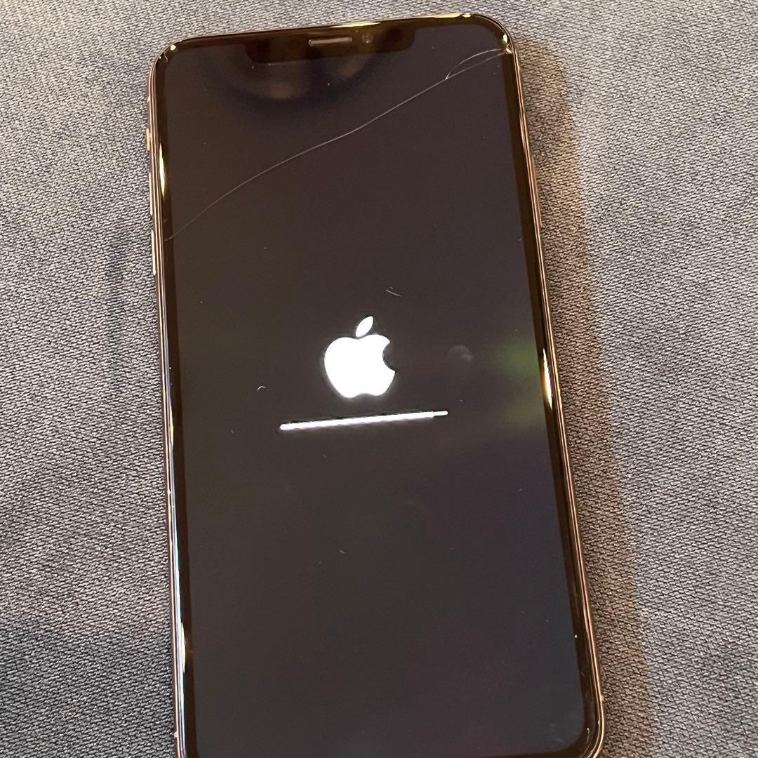 Apple iPhone Xs MAX ピンクゴールド 画面にひびあり