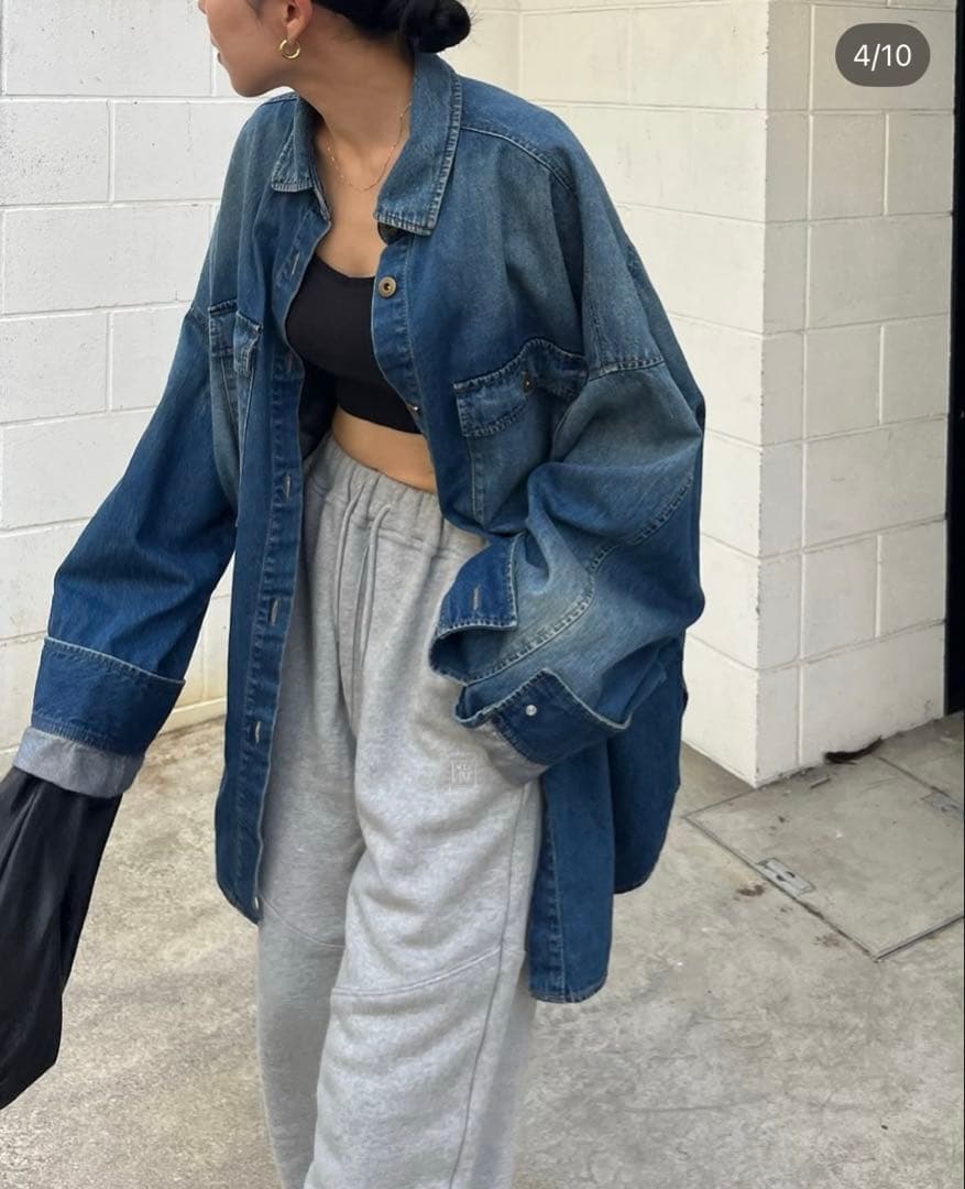 最終値下efu エフ/OVER DENIM SHIRT デニムシャツ ジャケット