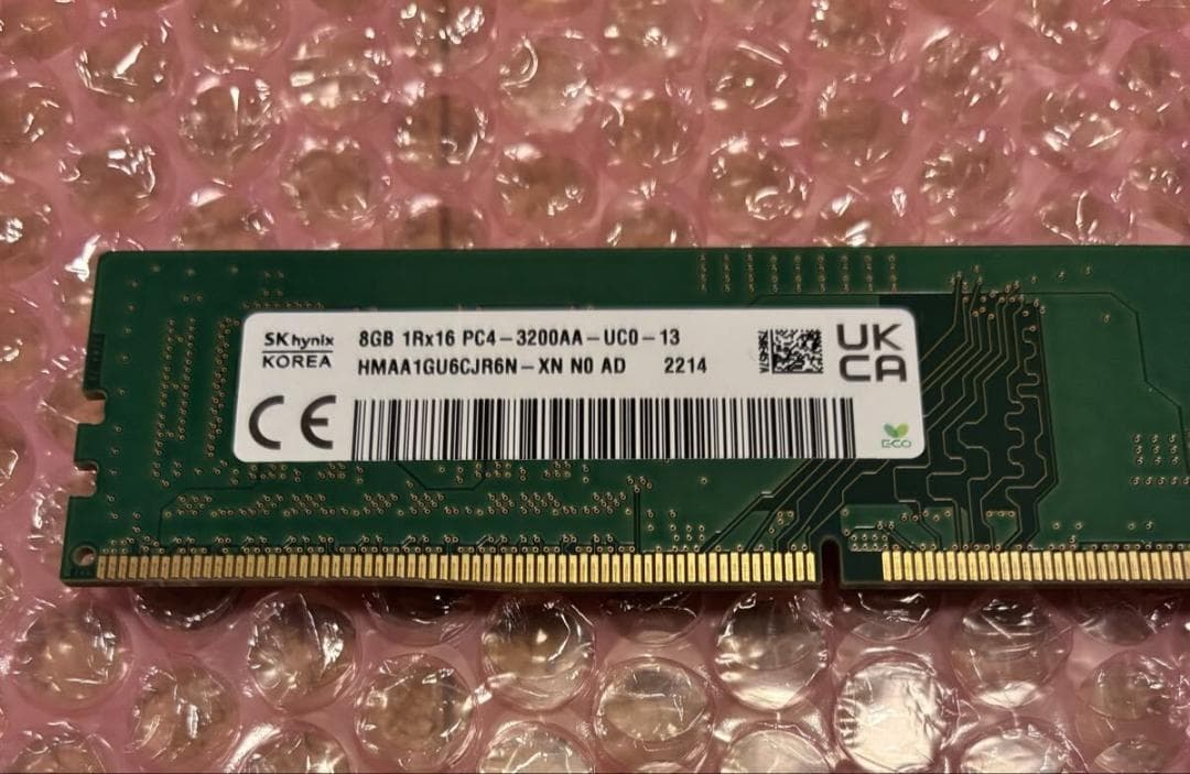 SKhynix 8GB DDR4 HMAA1GU6CJR6N デスクトップメモリ