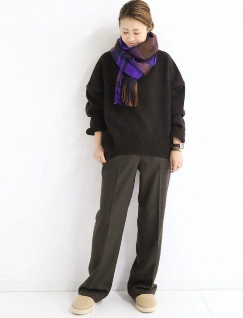 EVERYDAY I LIKE. 新品！スリムフレアパンツ 38 ブラウン