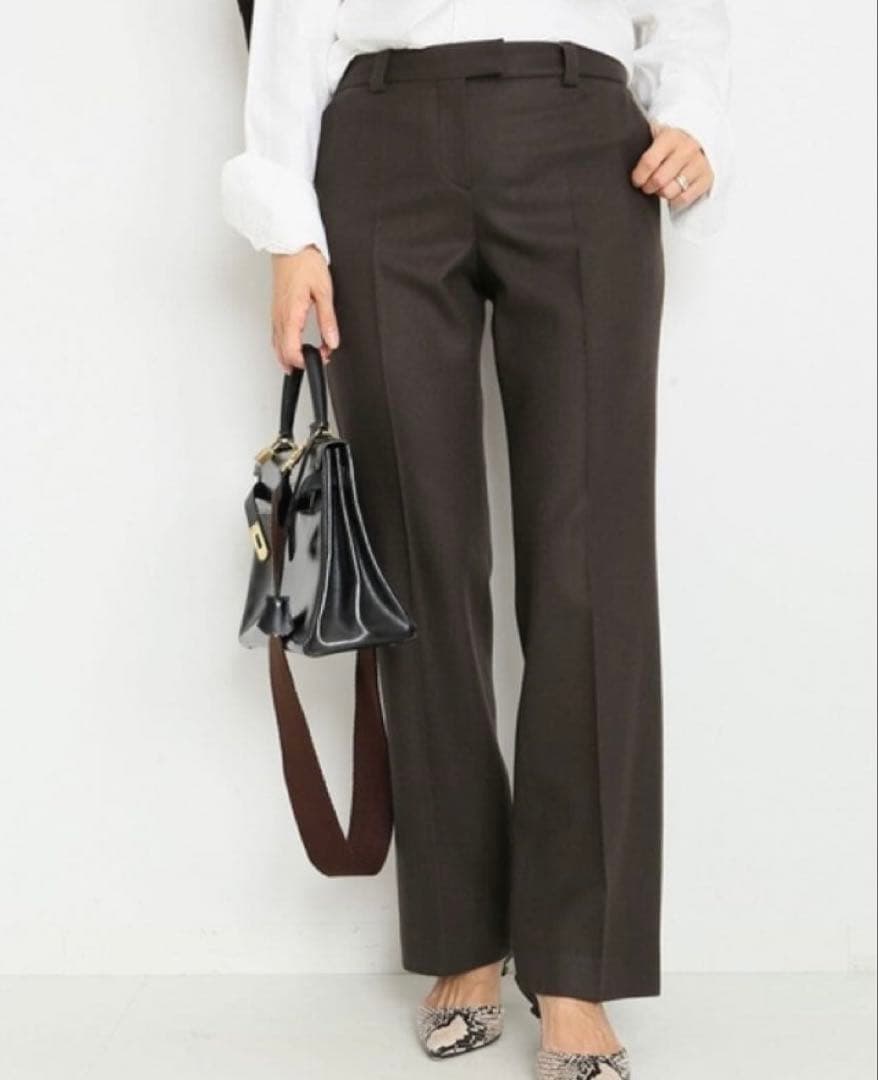 EVERYDAY I LIKE. 新品！スリムフレアパンツ 38 ブラウン