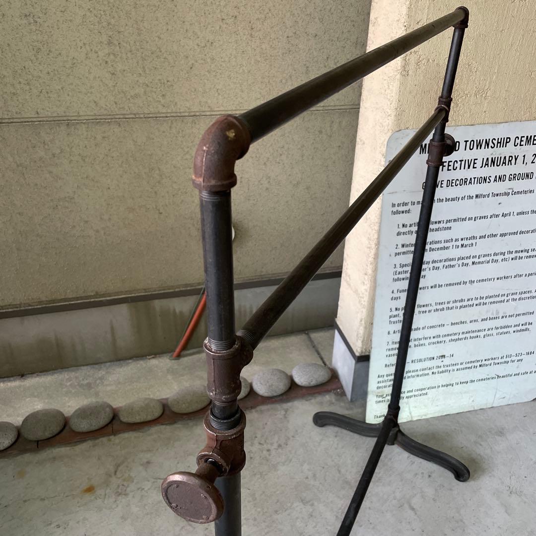 インダストリアル 鉄製 アイアン 配管パイプ ハンガーラック 無骨 シャビー