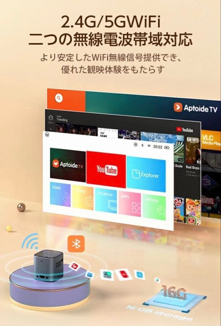 ♡VANKYO ミニプロジェクター2022年モデル中古♡極美品♡アウトドアに便利