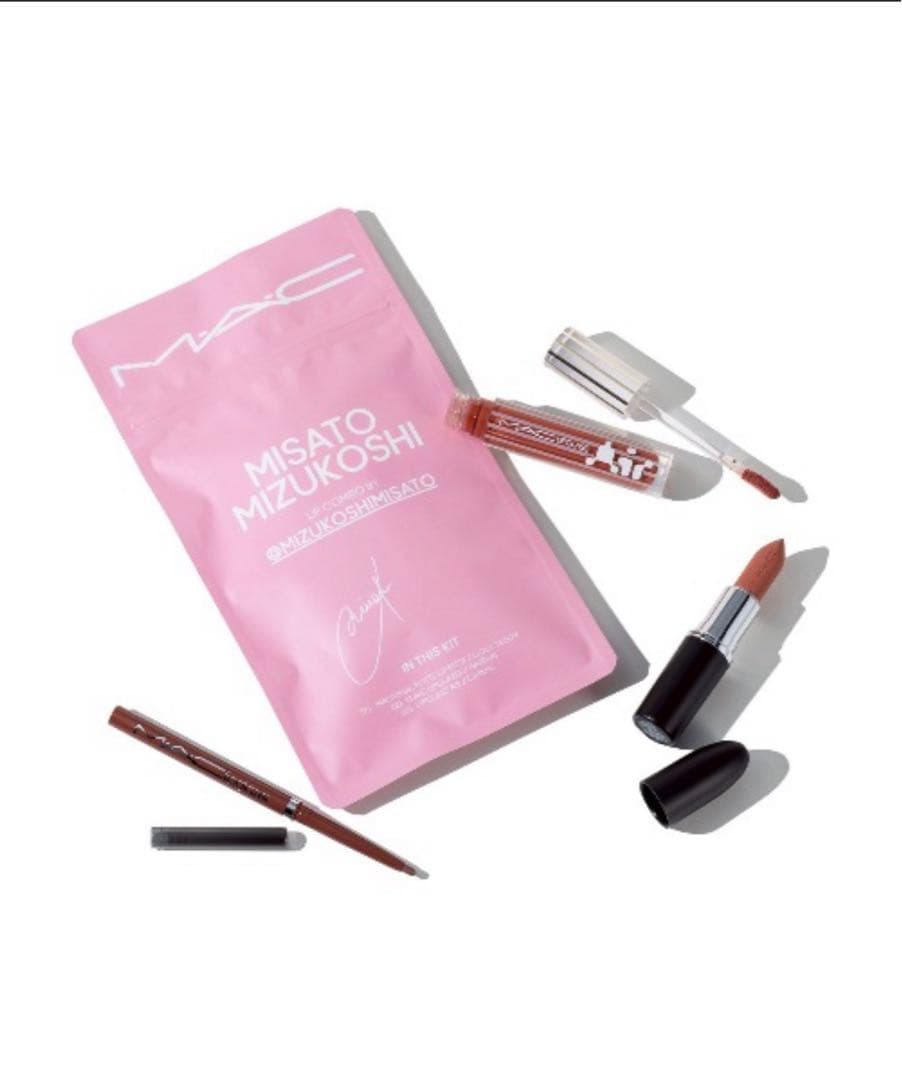 MAC 水越みさと リップ コンボ ピンク リップライナー リップガラス 限定